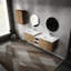 Meuble-lavabo moderne avec armoire latérale et charnières