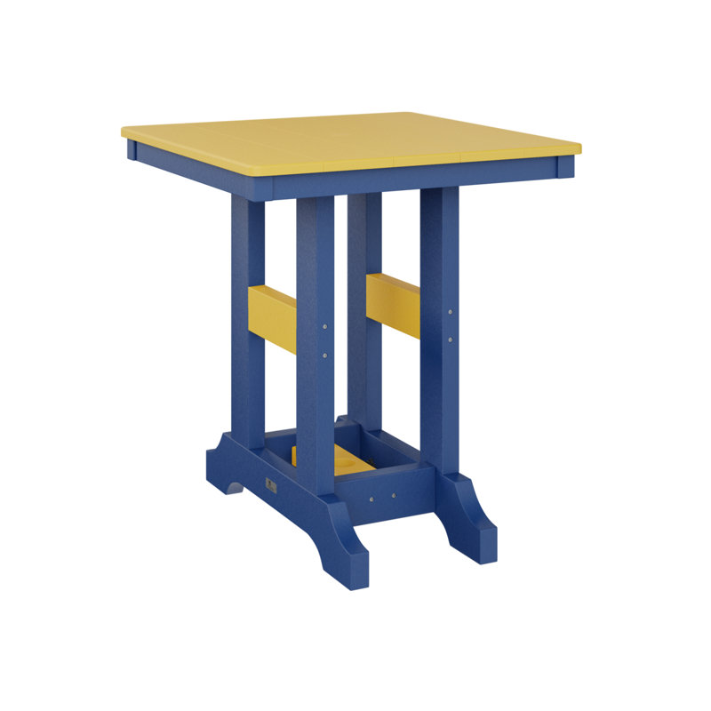 Garden Classic Outdoor Square Dining Table, Kiwi Green, Seafoam