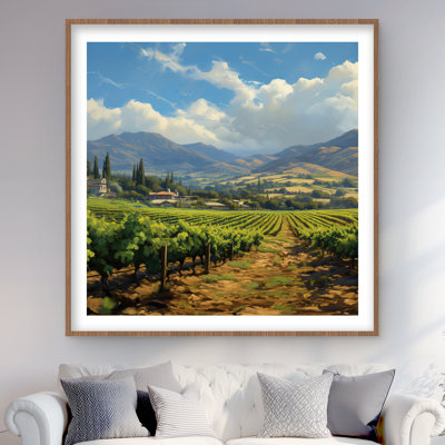 Exotic Farm - Office Mountains Framed Matted Print for Decor