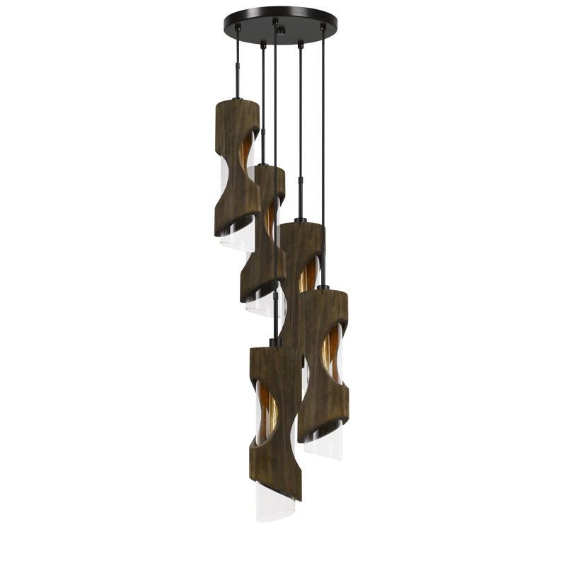 Quillin 5 - Light Brown Cluster Pendant