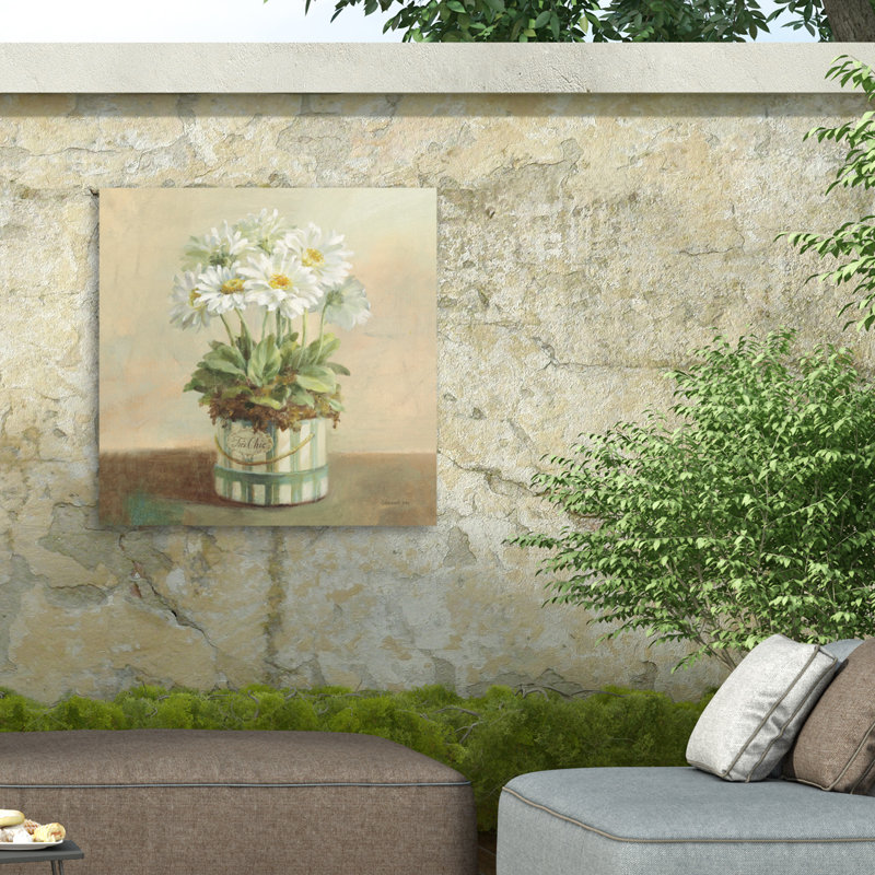 Toile d'extérieur Danhui Nai Tres Chic Daisies, H 14 po x l 14 po