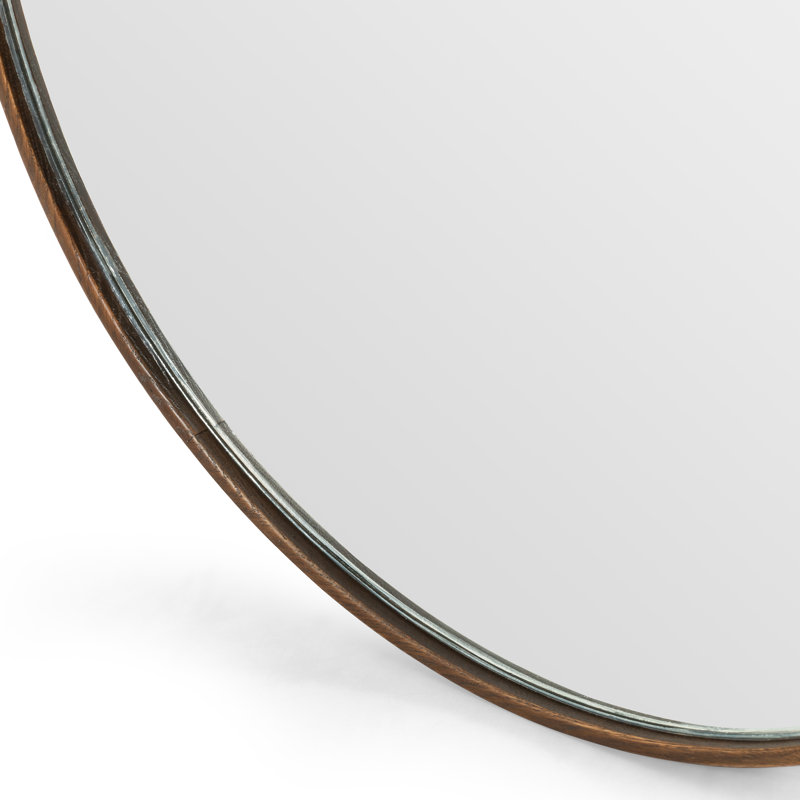 Bellvue Metal Wall Mirror, Polished Brass, 47.25" x 47.25"