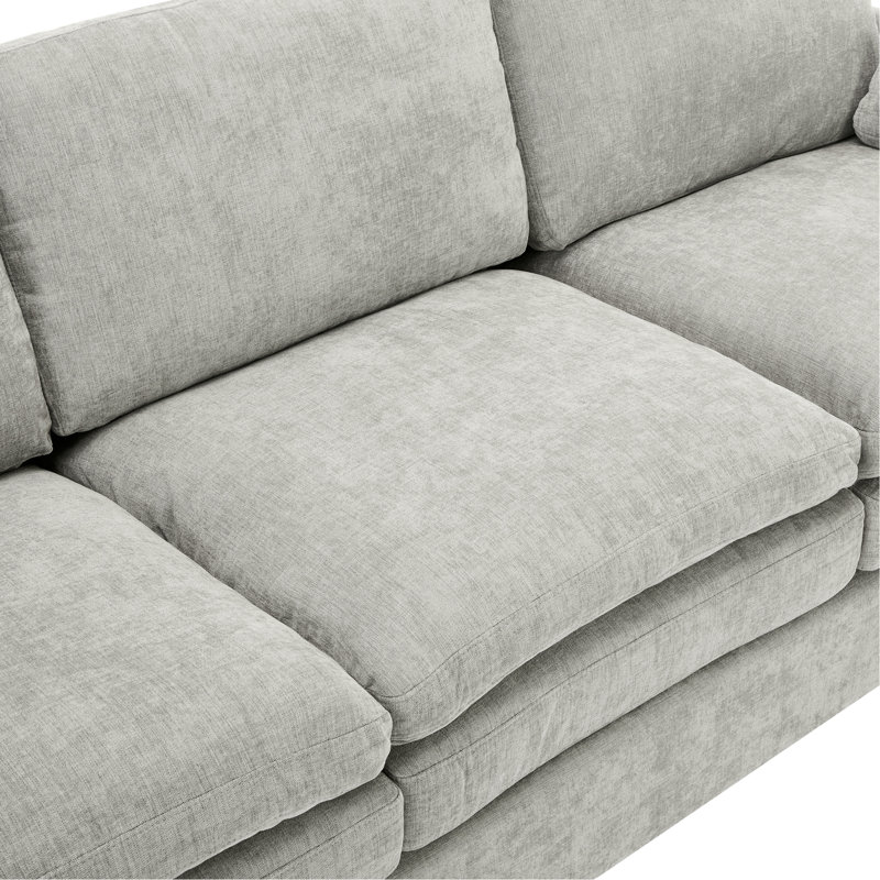 Fauteuil rembourré confortable 31,9 po, Gris clair