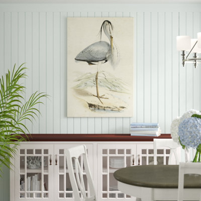 Antique Heron IV - Painting Print