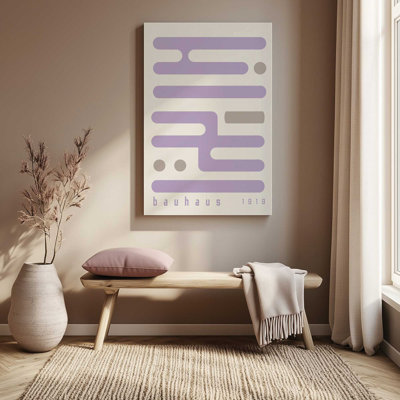 Mauve Bauhaus, circuit minimaliste I, toile tendue