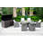 Luke Gas Fire Pit Dining Table Set, 6 Chairs, 4 Ottomans, A Storage