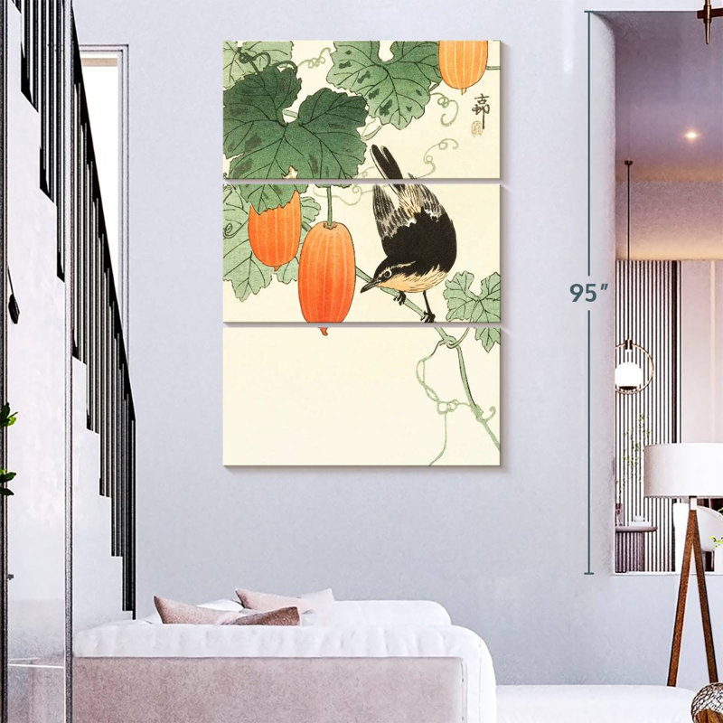 Brampt Bird And Khaki, 74" H x 48" W