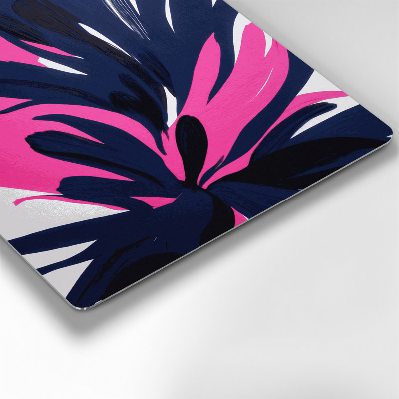 "Abstract Florals" 88, art mural en métal gris, H 32 po x l 32 po