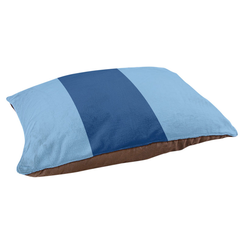 Coussin rectangulaire designer Kansas City, Moyen (L 30 po x l 40 po), Bleu poudre / bleu royal / bleu poudre