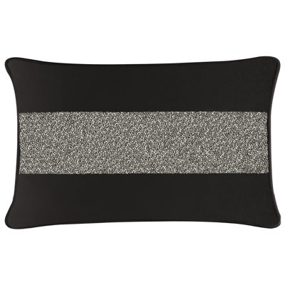 Sparkles Home Luminous Rhinestone Stripe Pillow | Velvet | Feather Insert