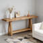 Table basse de style naturel, table d'entrée en bois, console élégante