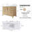 Freestanding 48" W x 35" H Solid Wood Bathroom Vanity With Carrara White Cultured Marble Countertop And Ceramic Single Sink,Oak-1077425660-1077425662