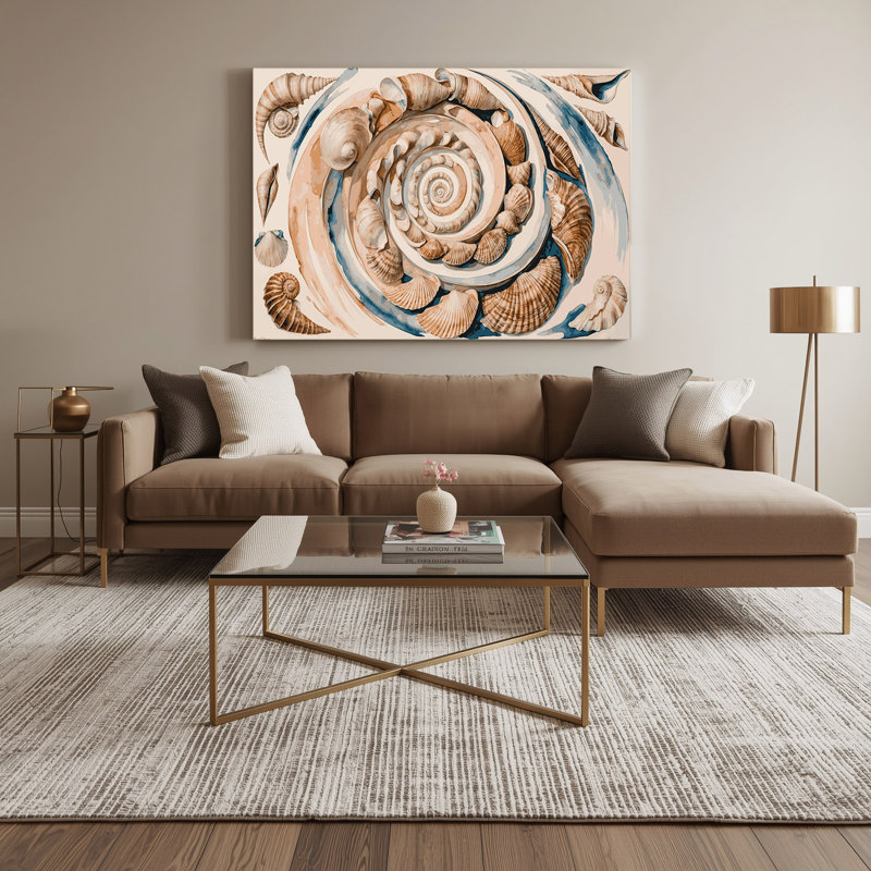 Art mural sur toile beige, H 24 po x l 36 po