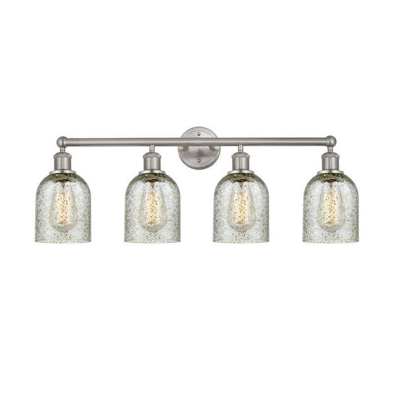 Reiko 4 - Light Dimmable Vanity Light, Mica, Brushed Satin Nickel