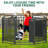 Petorldog Foldable 32" Dog Playpen with 16 Metal Wire Panels, Secure Fence for Yard, RV Travel (Black-Silver)-110539028