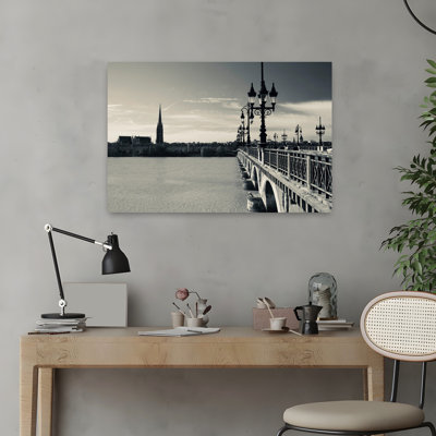 Pont De Pierre Bridge Across Garonne River Bordeaux Gironde Aquitaine France Abstract Contemporary Architecture City Art