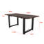 Solid Wood Top Metal Base Dining Table