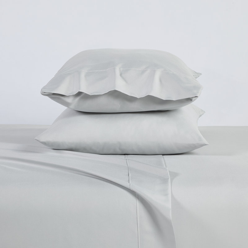 Silver Bamboo Microfiber Full Sheet Set with 4 Pillowcases