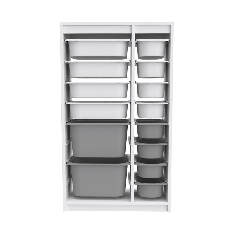Armoire polyvalente moderne | 100% panneau de particules enduit de mélamine, épaisseur: 0,7 pouce | Comprend de nombreuses tablettes, des pieds en plastique et une conception murale | Parfait pour le bureau à domicile, le salon ou les solutions de rang