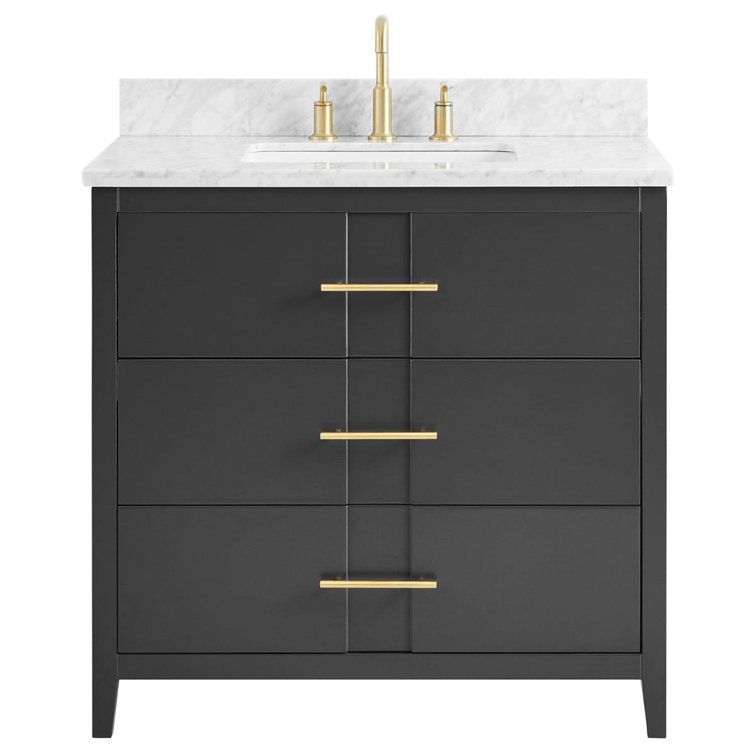Iconic 36" Freestanding Standard Single Bathroom Vanity with Top