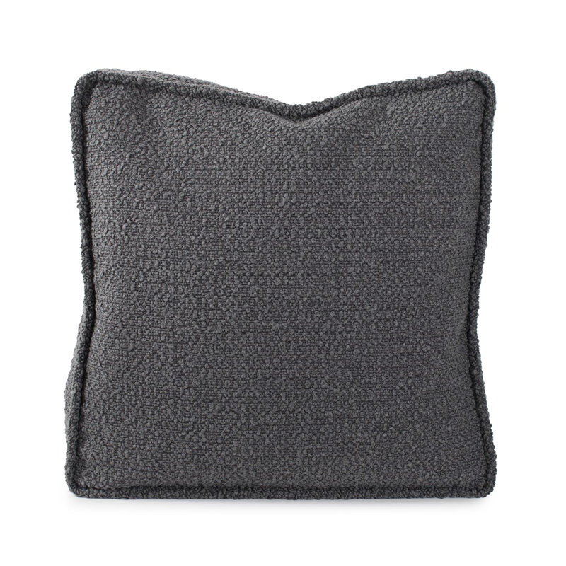 20 Gusseted Pillow  Barbet - Down Insert, Charcoal