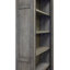 Bibliothèque murale Lorna de 94 po de hauteur avec échelle, organisateur de rangement, tablette de présentation, entièrement assemblée, gris