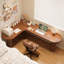 Bureau brun en bois massif en forme de L-1479493622-1479493617