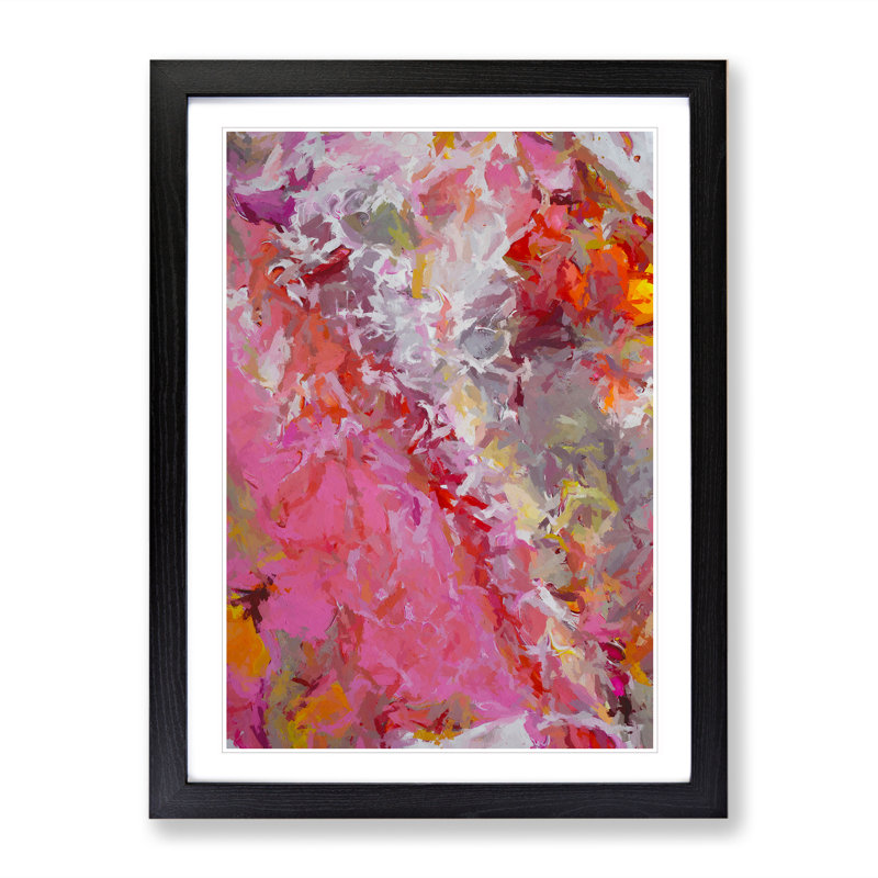 Beautiful Creations Abstract - Single Picture Frame Painting, Black Framed, 64cm H x 46cm W x 2cm D