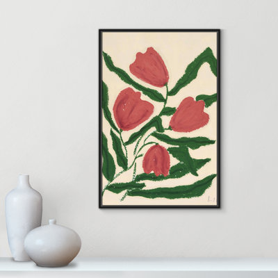 «Colette Red Tulips Print» par Camilla Bergqvist