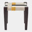 Jute Stool Black Gray White Yellow