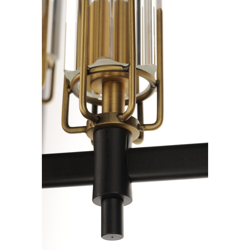 Etta Avenue™ Vivaan 6-Light Metal and Crystalline Glass Geometric Chandelier 