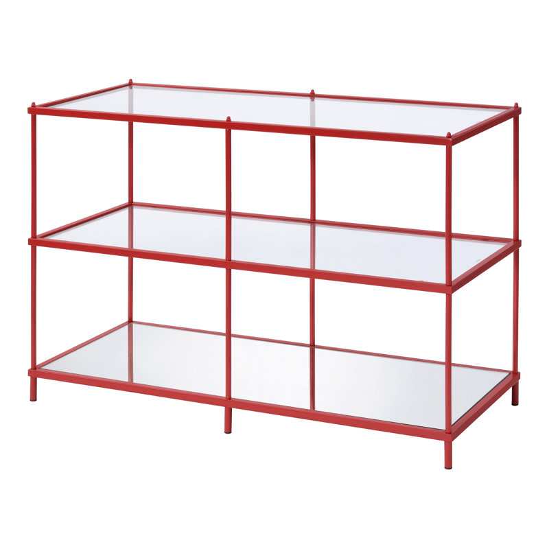 Florentine 42'' Glass Top Console Table, Red