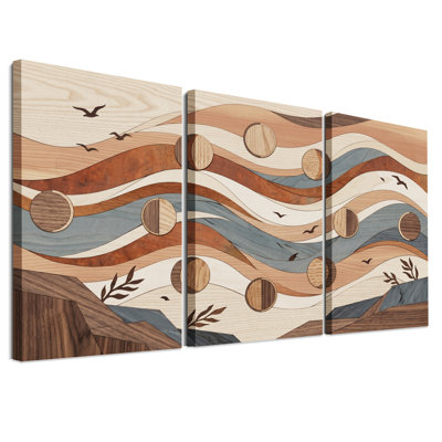 Ensemble de 3 toiles en bois