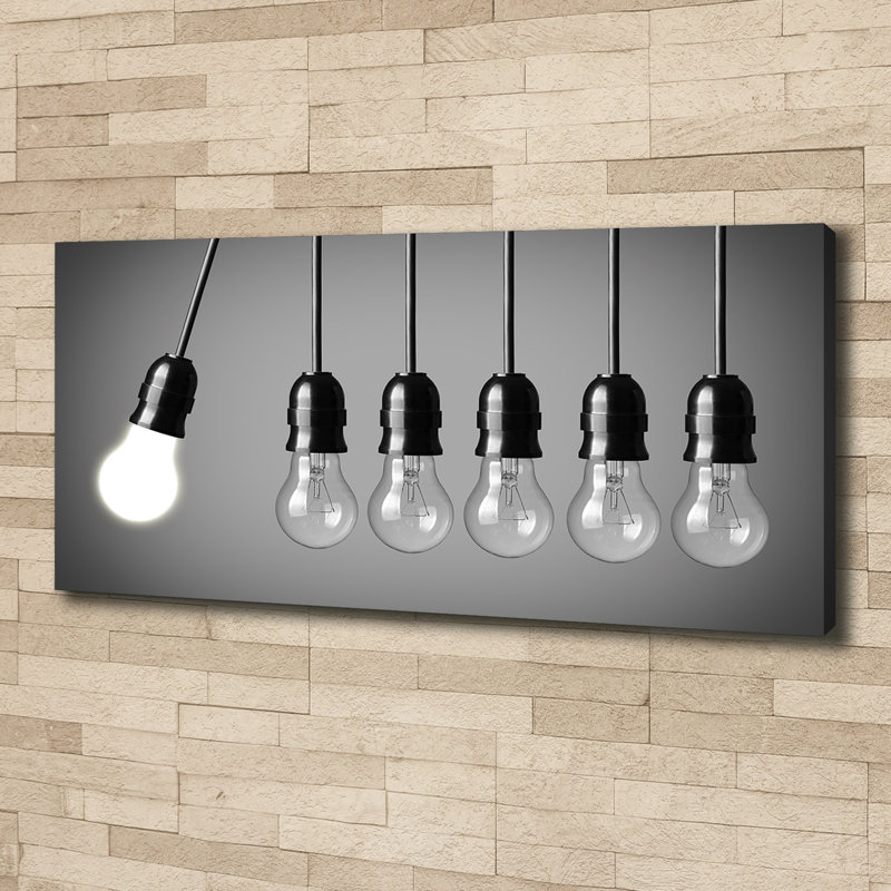 Six Light Bulbs - Wrapped Canvas Print