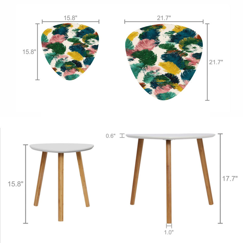 Ensemble de 2 tables basses gigognes Triangle Nesting
