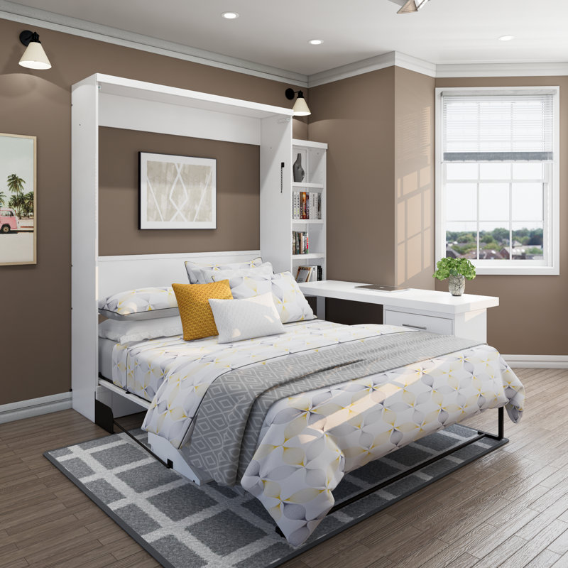 Grand lit escamotable Johnniemae, Blanc