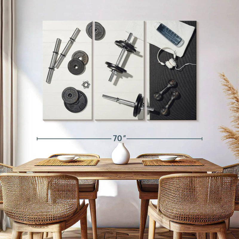 Workout Equipment, 42" H x 65" W