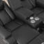 Causeuse inclinable en cuir végétalien 74,8 po à deux moteurs avec haut-parleur Bluetooth, port USB et éclairage DEL-520428307