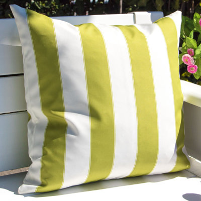 Striped Outdoor Reversible Throw Pillow