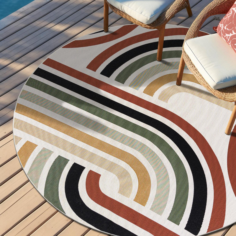 Vibe Hower Indoor/Outdoor Area Rug, Round 3'1"