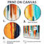 Colourful Paint Droppings Blue Orange - Geometric Wall Art Decor-1262324646-1262324643