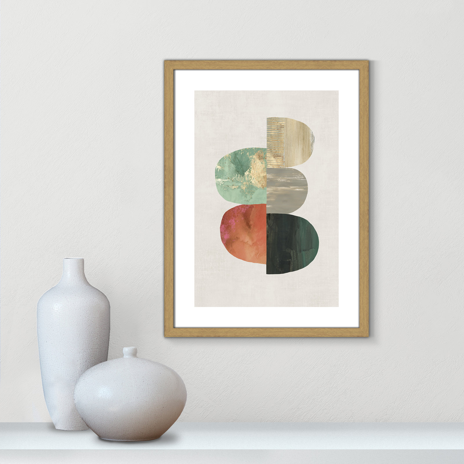 Evolving Energy I - Painting Print, Picture Framed Paper, 23" H x 17" W, Gold
