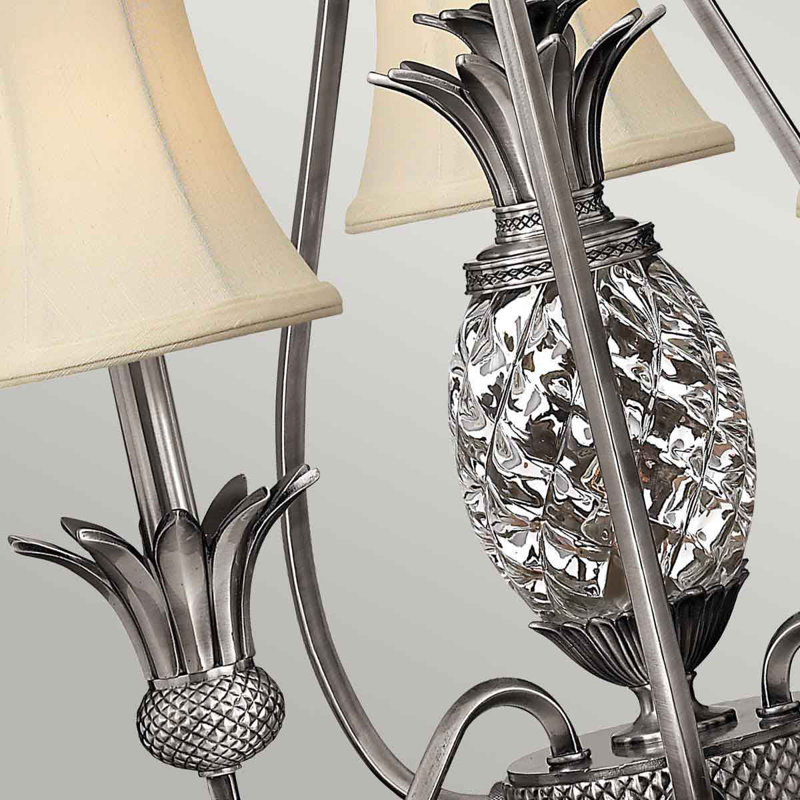 Barnesville 4 - Light Shaded Chandelier, Antique Nickel