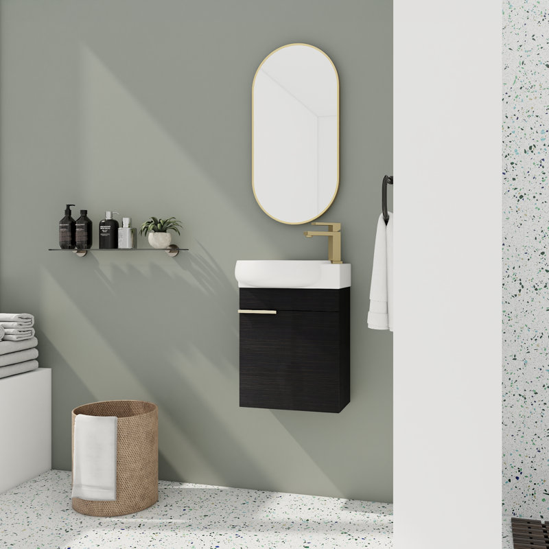 Meuble-lavabo simple 17,27 po avec plateau en céramique Driffield
