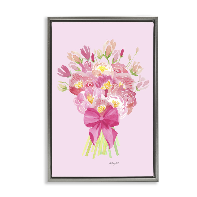 Cadre flottant avec pivoines romantiques romantiques, conception de Hillary Holt, H 31 po x l 21 po