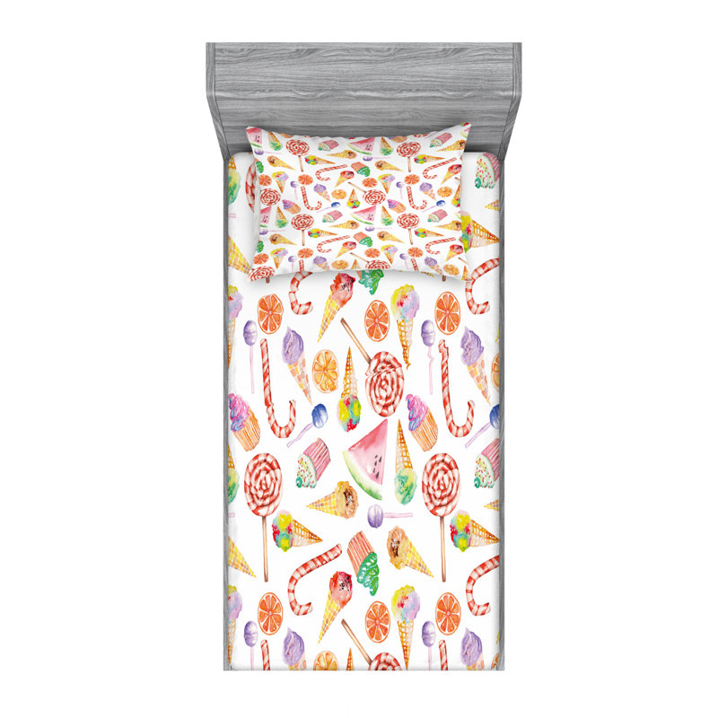 Microfiber Sheet Set, Twin Sheet Set with Fitted Sheet