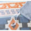 Housse de couette 100% coton orange / bleu / turquoise-987647184