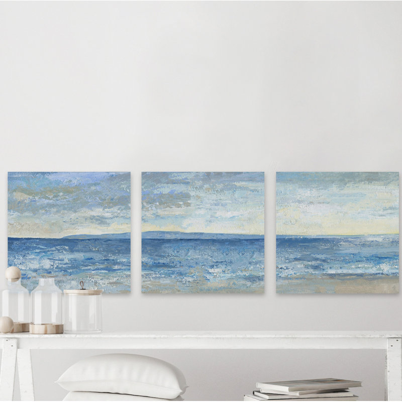 Beach Escape II Triptych, H 12 po x l 12 po