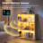 31.5" W Cube Bookcase With Tri-Color Sensor Light, Open Display Shelf-1016128779