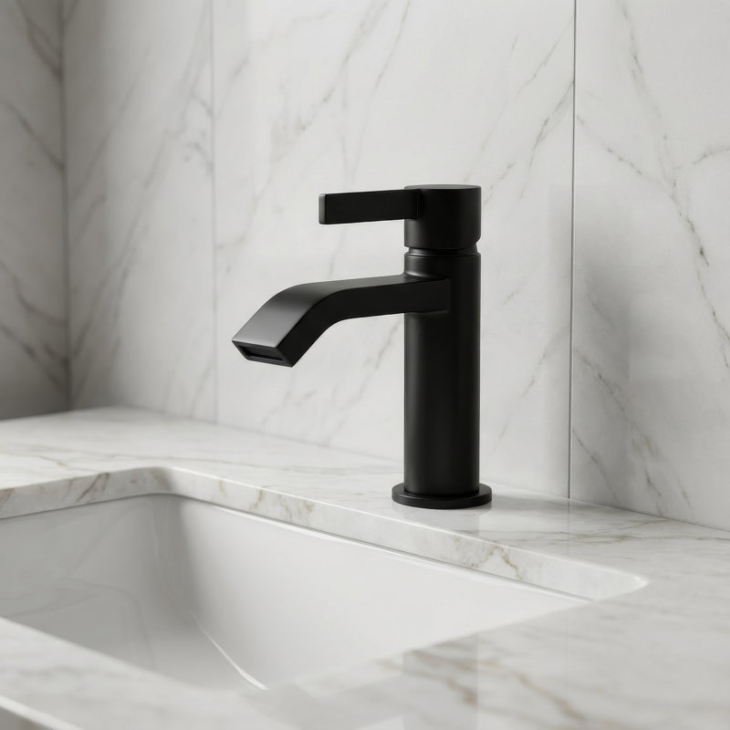 Single Lever Basin Mixer Faucet, Black